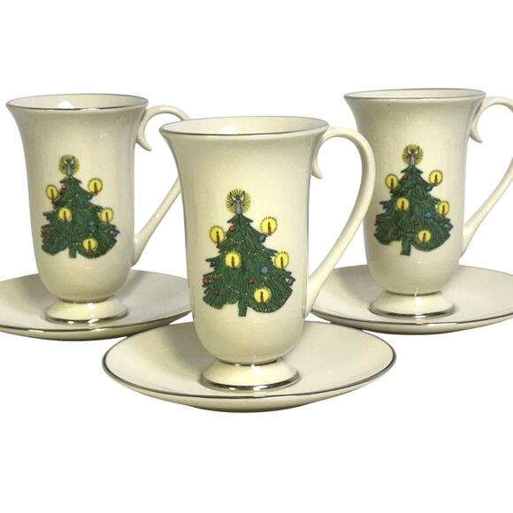 Royal Devon Triomphe Retired 'Christmas' Platinum Irish Coffee Mug/Saucer-Set 3 - Picture 1 of 5